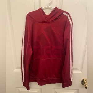 Adidas Red Maroon Hoodie Kids Medium